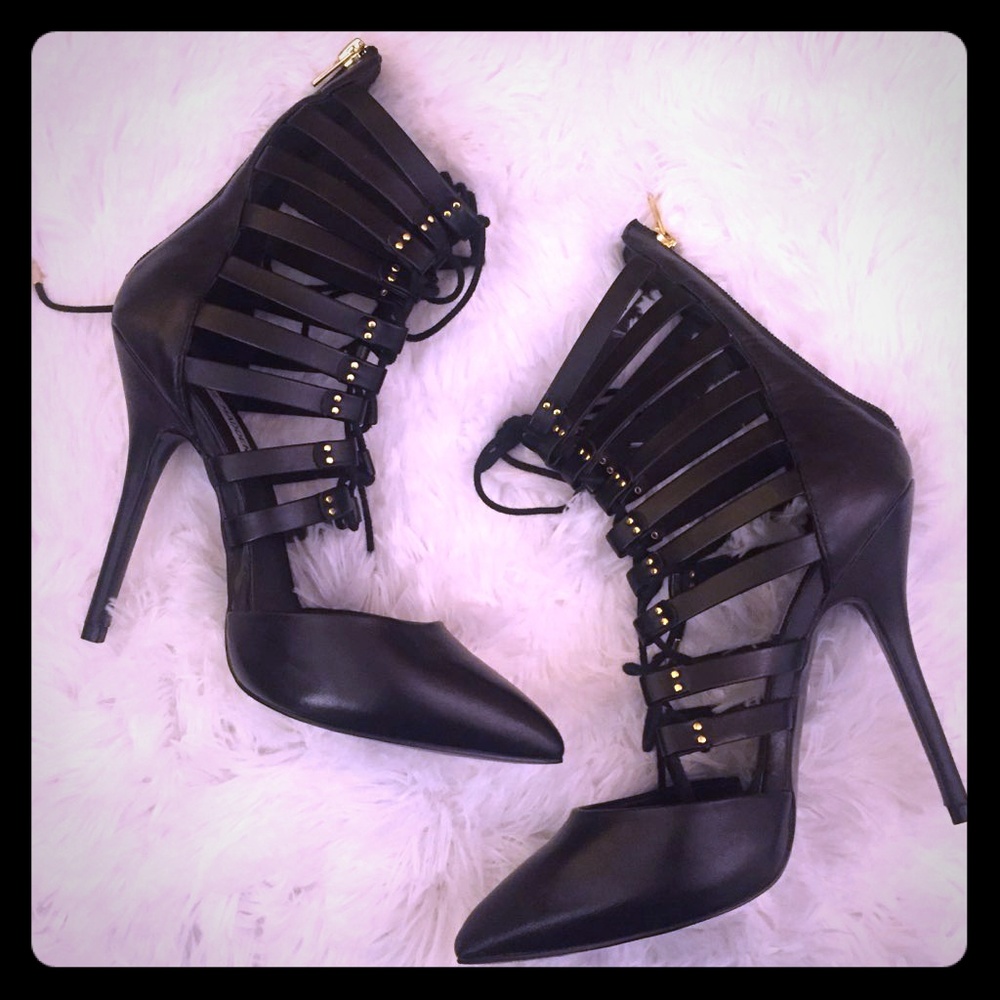 Steve Madden black leather shoes